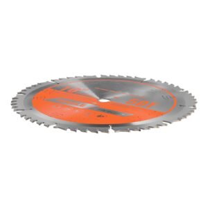 circular saw blade, 10 inch diameter, 50 sharp alloy teeth, 5/8 inch arbor, fine finish, wood cutting blade for circular saw, with noise reducing heat vents, for cutting plywood, osb, hardwood