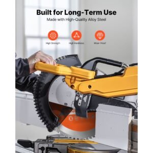 circular saw blade, 14 inch diameter, 66 sharp alloy teeth, 1 inch arbor, fine finish, metal cutting blade for circular saw, with noise reducing heat vents, for cutting steel and aluminum