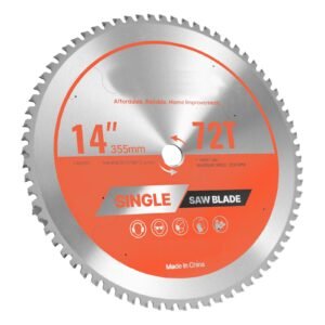 Circular Saw Blade, 14 inch Diameter, 72 Sharp Alloy Teeth, 1 inch Arbor, Fine Finish, Metal Cutting Blade for Circular Saw, with Noise-Reducing Heat Vents, for Cutting Steel and Aluminum