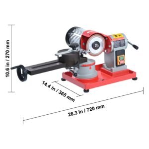 circular saw blade sharpener, 370w 3600rpm rotary angle mill grinder, saw blade grinding sharpening machine with 6 saw centerings, 5 inch grinding wheel for carbide tipped saw blades