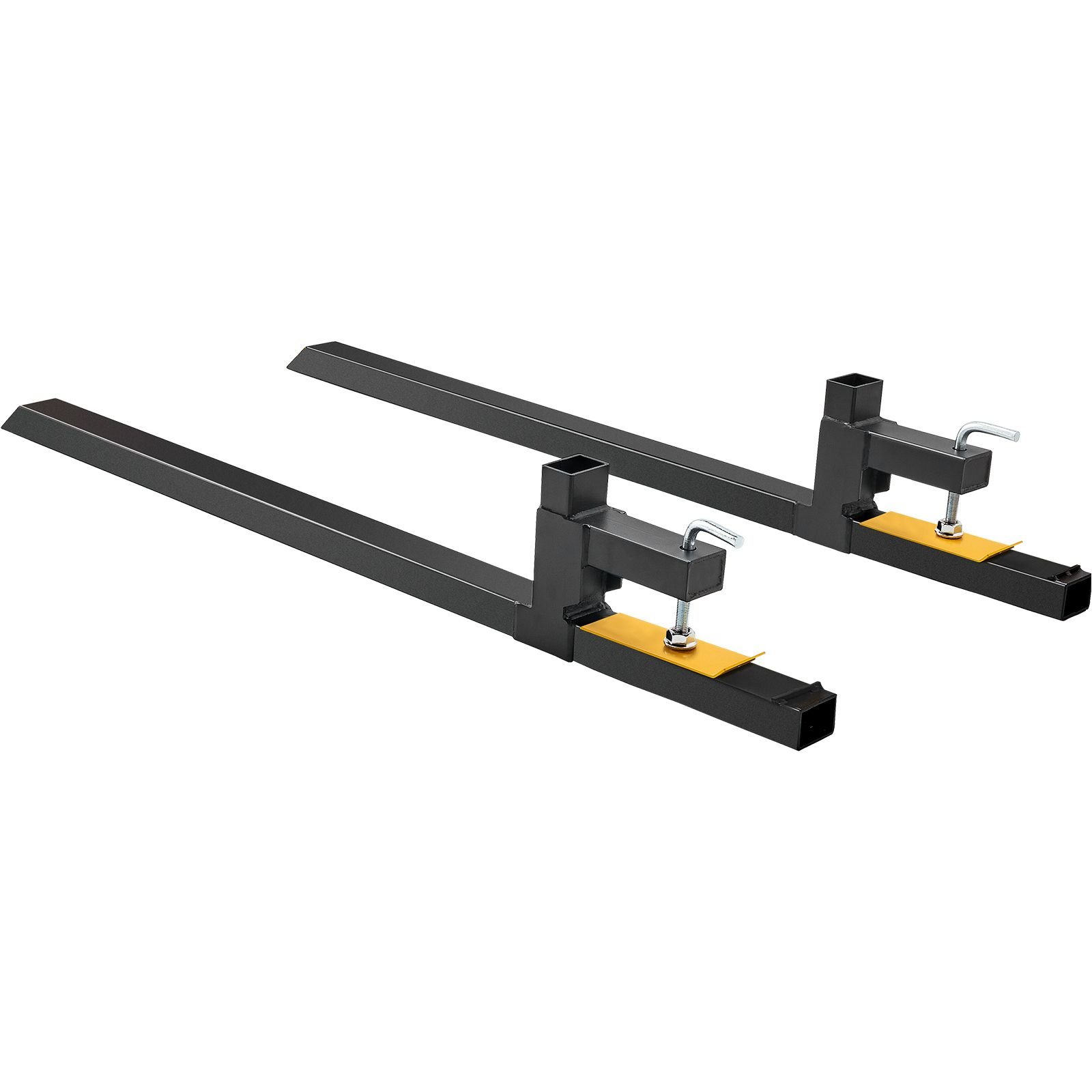 clamp on pallet forks, 2000 lbs capacity pallet forks, 60" tractor bucket forks, heavy duty front loader attachment for loader bucket, tractor, skid steer, tractor forks for agriculture and farm