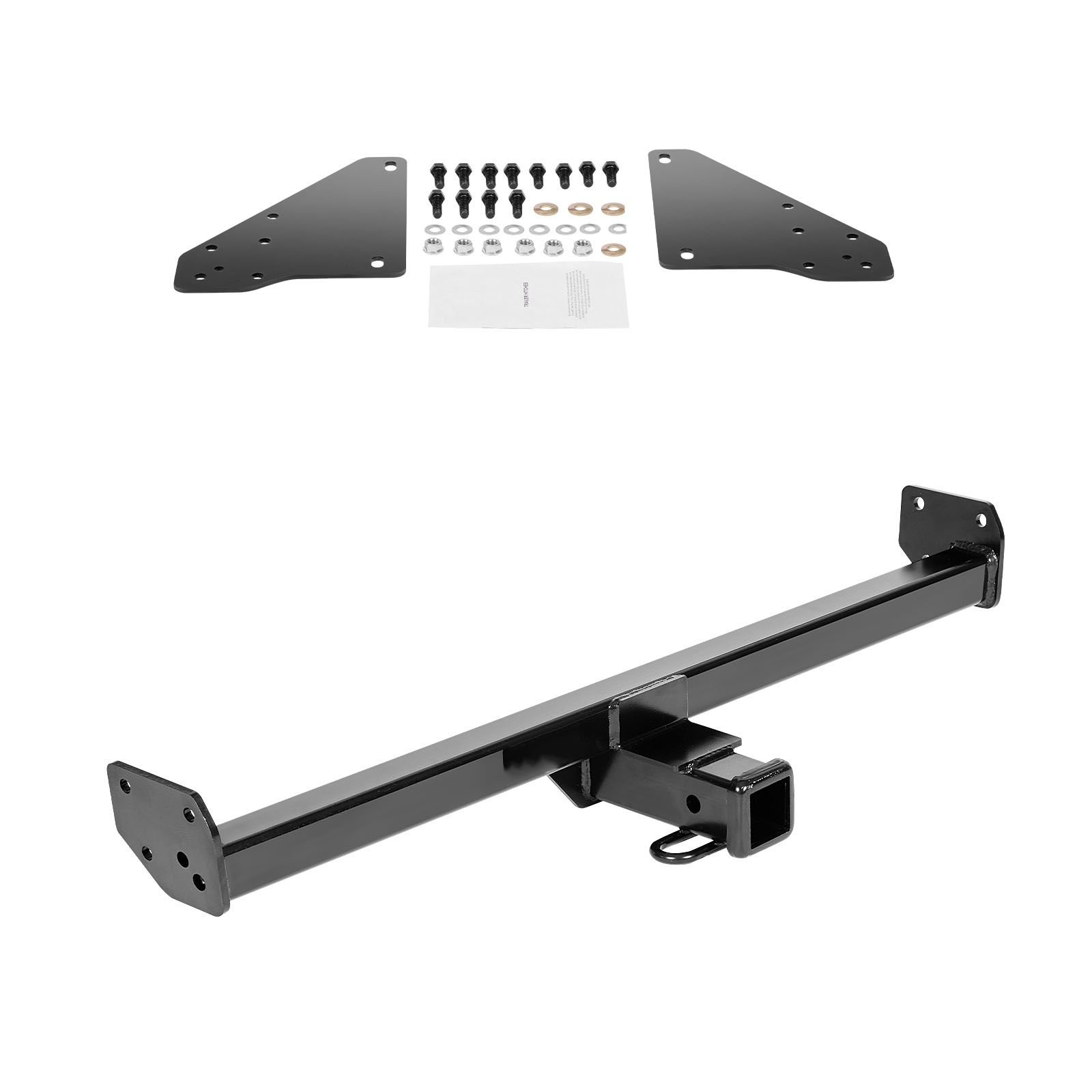 class 3 trailer hitch, 2 inch receiver, 6000 lbs, q345b steel tube frame, compatible with 2020 2024 toyota rav4, multi fit hitch to receive ball mount, cargo carrier, bike rack, tow hook, black