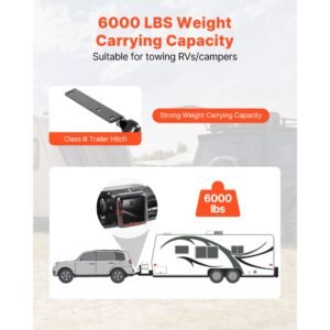 class 3 trailer hitch, 2 inch receiver, compatible with 2014 2019 toyota highlander, q345b steel tube frame, multi fit hitch to receive ball mount, cargo carrier, bike rack, and tow hook, black