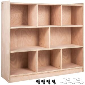 classroom storage cabinet plywood 8 section preschool storage shelves 36 inch high classroom cabinet storage with casters