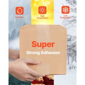 clear packing tape, 3 inches core, 6 rolls 1.88 inches x 65 yards packing tape with dispenser, 2.7 mil heavy duty packaging tape designed for moving, storage and packing, shipping and mailing