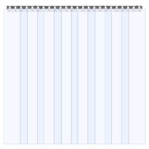 clear pvc strip curtain, 84 in height x 48 in width x 0.08 in thickness, 8 pcs walk in freezer cooler curtain strips, thermal insulating plastic door strips for warehouse, freezer, garage doors