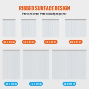 clear pvc strip curtain, 96 in height x 72 in width x 0.08 in thickness, 12 pcs walk in freezer cooler curtain strips, smooth waterproof plastic door strips for warehouse, freezer, garage doors