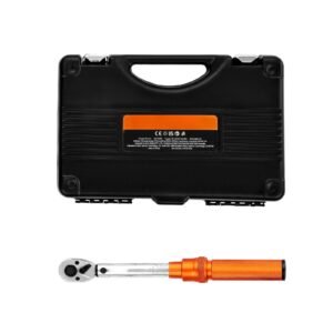 Click Torque Wrench Set, 1/4Inch Drive, 20-240 lbf-in / 2.3-27.1N.m, Dual-direction and Dual Range Scales, 72-Tooth, ±3% High Precision, with Bits, Sockets, Adapters, Extension Bar, Orange