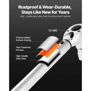 click torque wrench set, 3 pieces, 1/4, 3/8, 1/2 inch drive, 10 170 lbf ft, 5 45 lbf ft, 20 240 lbf in, dual direction and dual range scales, 72 tooth, ±3% high precision, for bicycle repair