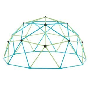 Climbing Dome, 10FT Geometric Dome Climber with Saucer Swing, 1000LBS Loading Kid's Jungle Gym Playground, Easy-Assembly Outdoor Backyard Climbing Equipment for Boys Girls 3 to 10 Years Old