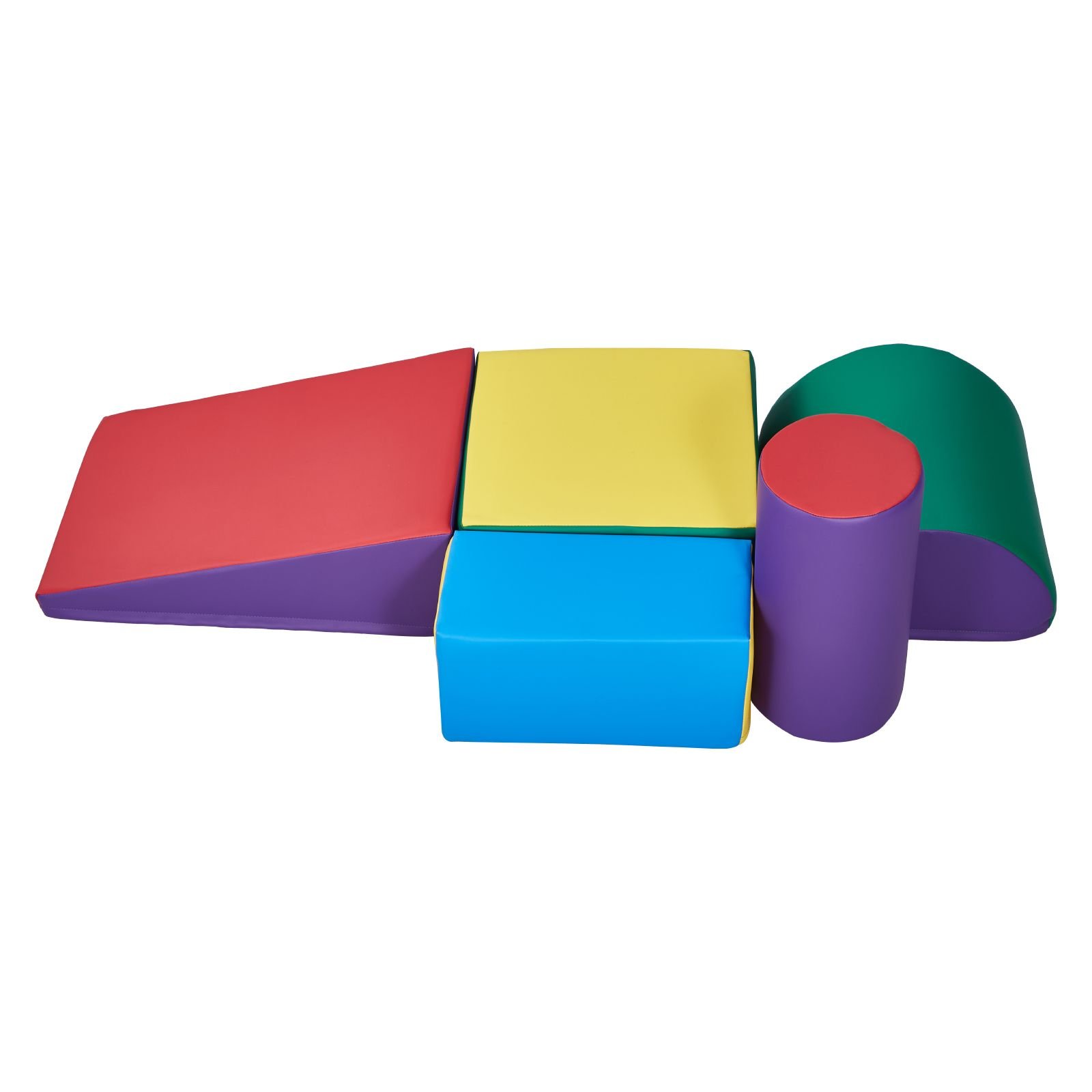 climbing toys, 5 piece set, foam climbing toys for toddlers 6 months to 3 years old, pu leather climbing blocks, indoor climb and crawl activity playset for crawling & sliding, easy to clean