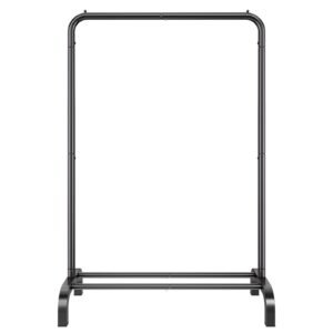 clothes rack, heavy duty clothing garment rack with hanging rod and bottom storage area, clothing rack for bedroom guest room