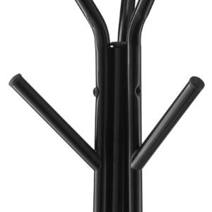 coat rack, freestanding coats rack stand with 2 shelves & 6 hooks, free standing hall coat tree for entryway, bedroom, living room, modern clothes hanger stand for coats, hats, scarves, handbags