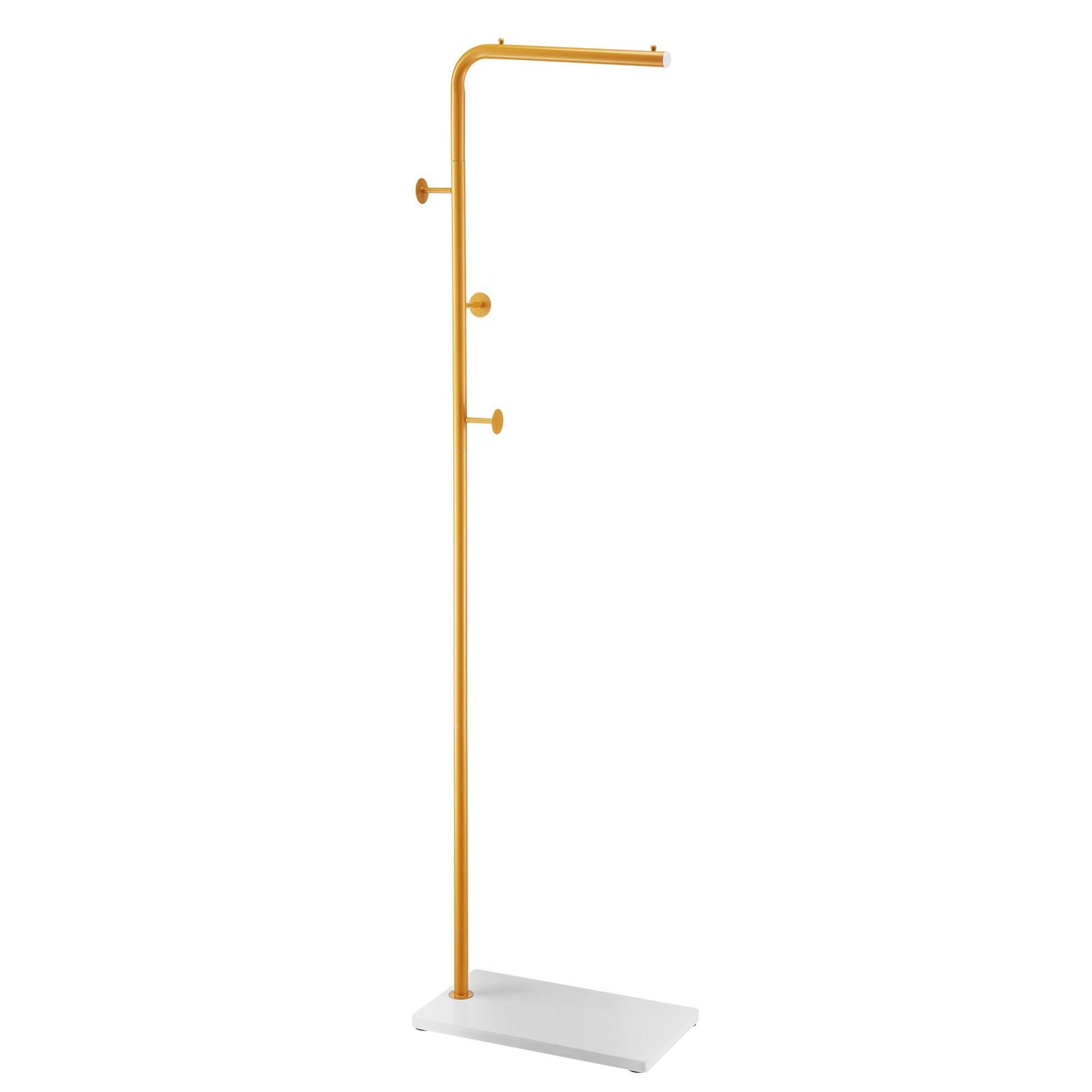 coat rack, freestanding coats rack stand with quartz stone base & 3 round hooks, free standing hall coat tree for entryway, bedroom, living room, stylish clothes hanger stand for coats, hat, bag