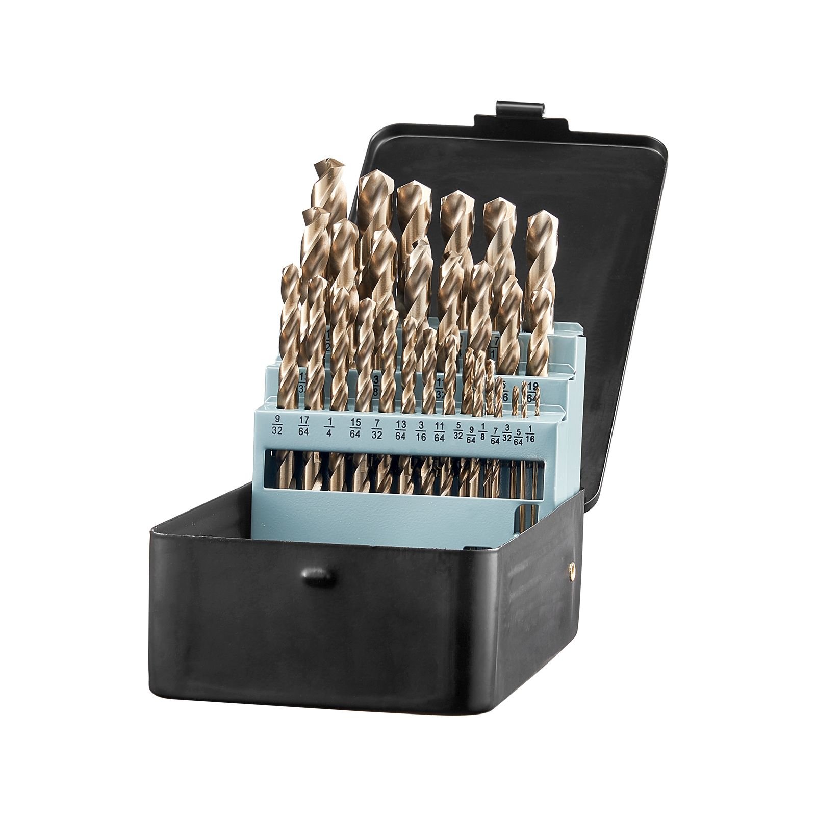 cobalt drill bit set, 29 pcs, m35 high speed steel cobalt drill bits with storage case, for drilling metal, stainless steel, aluminum alloy, wood, plastic, for professional work and home diy