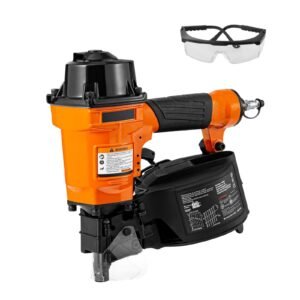 coil siding nailer mcn55, 1 inch to 2 1/4 inch 15 degree pneumatic siding nail gun, 70 120psi air coil nailer for siding, pallet sheathing, fencing, decking