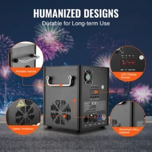cold spark machine, 500w output fireworks controller, 6.6 13ft adjustable height, with advanced dmx system,led screen,portable handle, heavyduty aluminum alloy for stage dj wedding event,party