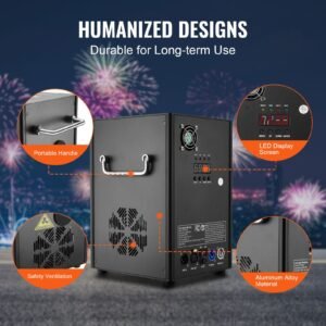 cold spark machine, 700w output fireworks controller, 6.6 16.4ft adjustable height, with advanced dmx system,led screen,portable handle,heavyduty aluminum alloy for stage dj wedding event,party