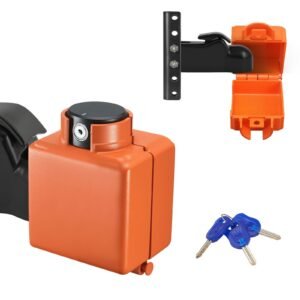 Collar Coupler Lock, Fits 2 & 2-5/16-Inch Demco Cast Head Couplers, Trailer Hitch Lock with 3 Keys Secures Security Chains, Rust-resistant, Anti-Theft RV Trailer Locks for RV, Trailer, Boat
