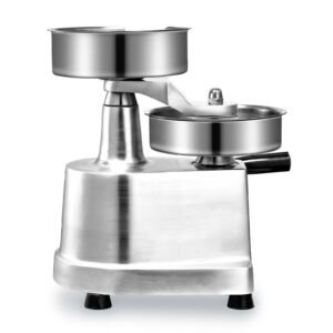 commercial burger patty maker, 150mm/6inch hamburger beef patty maker, heavy duty food grade stainless steel bowl burger press machine, kitchen meat forming processor with 1000 pcs patty papers