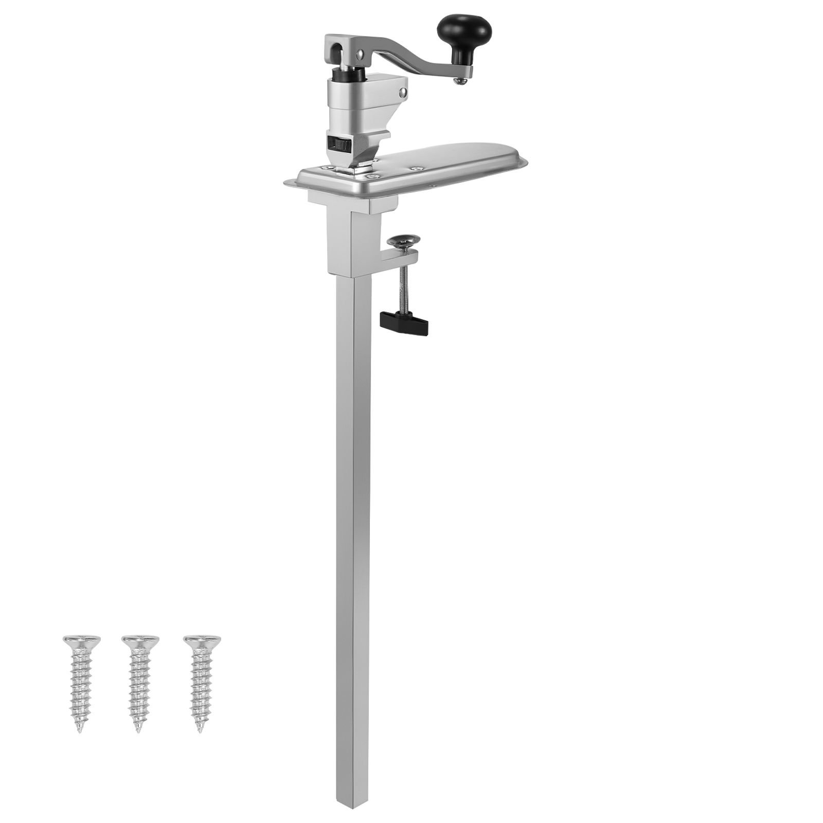 commercial can opener, heavy duty manual tabletop cans opener for cans up to 15.75 in height, height adjustable can openers fixed with screws & table clamp, for restaurant, hotel, and food store