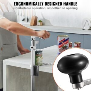 commercial can opener, heavy duty manual tabletop cans opener for cans up to 15.75 in height, height adjustable professional can openers fixed with screws, for restaurant, hotel, and food store
