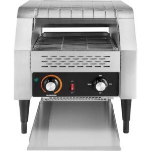 commercial conveyor toaster, 300 slices/hour conveyor belt toaster, heavy duty stainless steel commercial toaster oven, electric restaurant commercial toaster for toast bun, bagel, bread