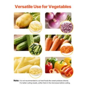 commercial french fry cutter, stainless steel vegetable fruit chopper with 3 replacement blades 1/2 inch 3/8 inch 1/4 inch, manual potato slicer dicer for restaurants & home kitchen