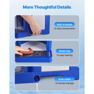 commercial ice shaver machine, 1.91qt /1.8l large electric snow cone machine, fine & fluffy with 300w motor, stainless steel blades, shaved ice maker for dessert shop home party restaurant, blue