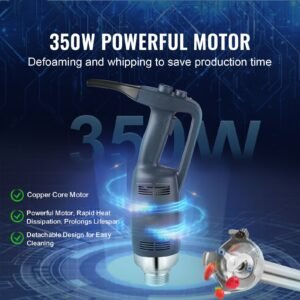 commercial immersion blender, 350w heavy duty hand mixer, 20 inch stepless variable speed mixer with stainless steel blade, multi purpose portable mixer for soup, sauces, mashed potatoes, cream
