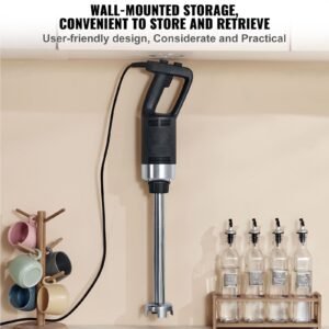 commercial immersion blender, 750w 16" heavy duty hand mixer, variable speed kitchen stick mixer with 304 stainless steel blade, multi purpose portable mixer for soup, smoothie, puree, baby food