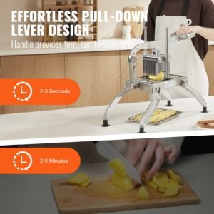 commercial vegetable slicer, 1/4 and 1/2 inch tomato slicer, stainless steel and aluminum alloy vegetable cutter slicer, manual tomato slicer with non slip feet, for tomatoes, onions, potatoes
