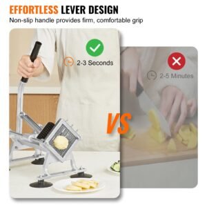commercial vegetable slicer, 1/4 inch fruit slicer, stainless steel and aluminum alloy vegetable cutter slicer machine, manual slicer with non slip feet, for radishes, onions, potatoes, lemons