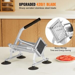 commercial vegetable slicer, 1/4 inch fruit slicer, stainless steel and aluminum alloy vegetable cutter slicer machine, manual slicer with non slip feet, for radishes, onions, potatoes, lemons