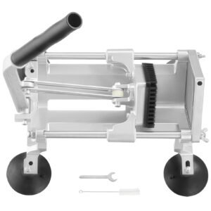 Commercial Vegetable Slicer, 1/4 inch Fruit Slicer, Stainless Steel and Aluminum Alloy Vegetable Cutter Slicer Machine, Manual Slicer with Non-slip Feet, for Radishes, Onions, Potatoes, Lemons