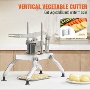 commercial vegetable slicer, 3/8" and 3/16" tomato slicer, stainless steel and aluminum alloy vegetable cutter slicer, manual tomato slicer with non slip feet, for tomatoes, potatoes, onions