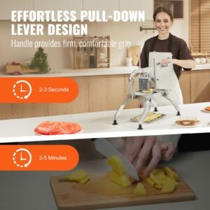 commercial vegetable slicer, 3/8" and 3/16" tomato slicer, stainless steel and aluminum alloy vegetable cutter slicer, manual tomato slicer with non slip feet, for tomatoes, potatoes, onions