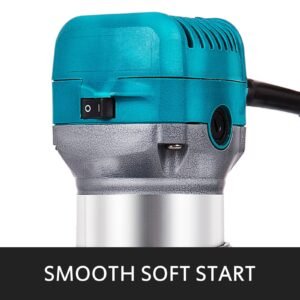 compact router 1.25hp with fixed base, plunge base and tilt base, variable speed wood router kit max torque 30,000rpm 800w for woodworking & furniture manufacturing