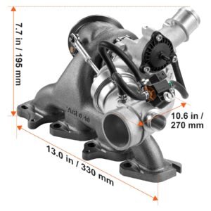 complete turbo turbocharger chevy chevrolet cruze 2011 2015 with gasket kit and solenoid valve, sonic 2012 2020 & trax 2013 2021 & buick encore 2013 2021 turbo charger compatible 1.4l