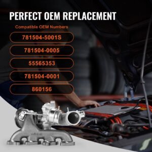 complete turbo turbocharger chevy chevrolet cruze 2011 2015 with gasket kit, sonic 2012 2020 & trax 2013 2021 & buick encore 2013 2021 turbo charger compatible 1.4l replace# 55565353