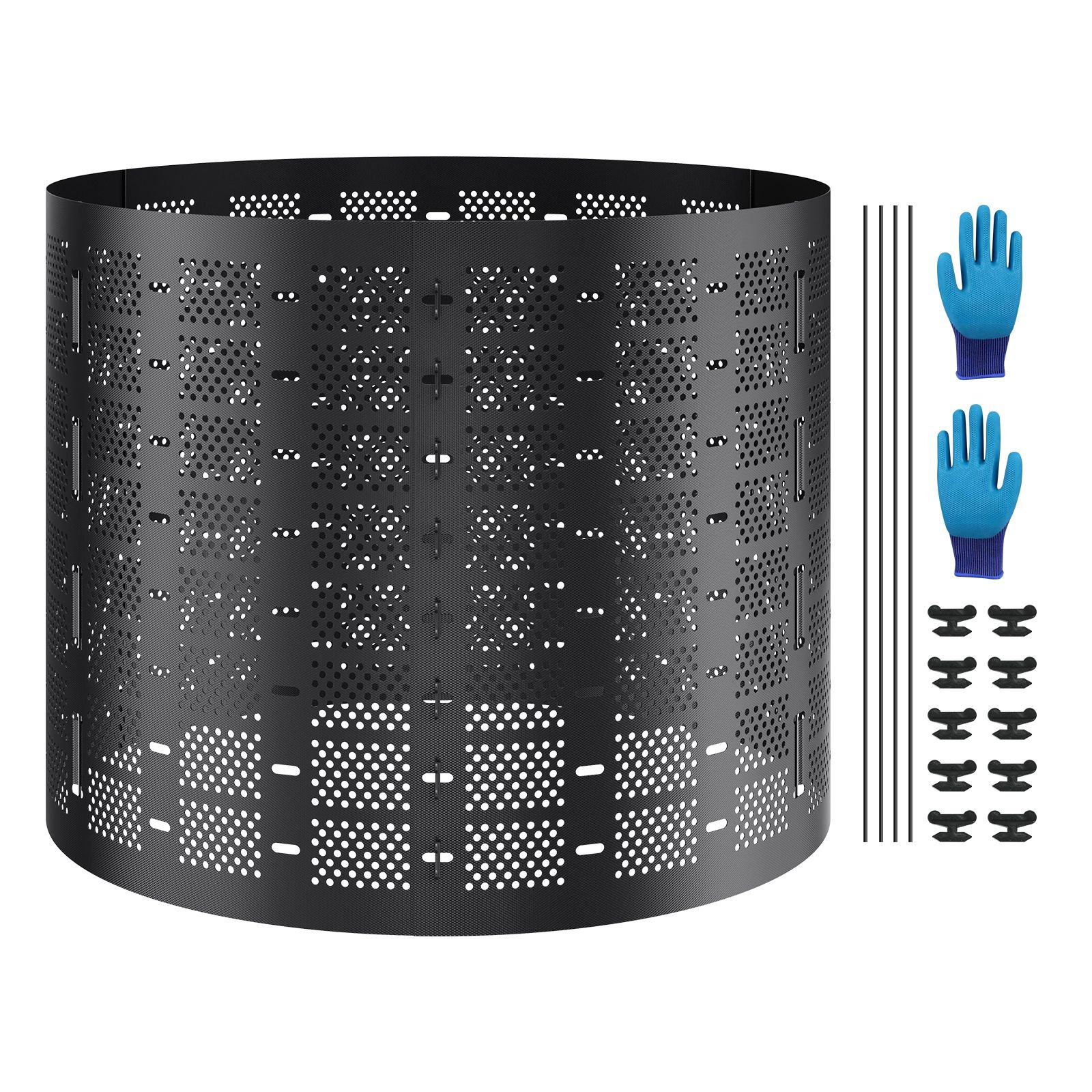 compost bin 220 gallon, outdoor expandable composter, easy to setup & large capacity composting bin, fast creation of fertile soil