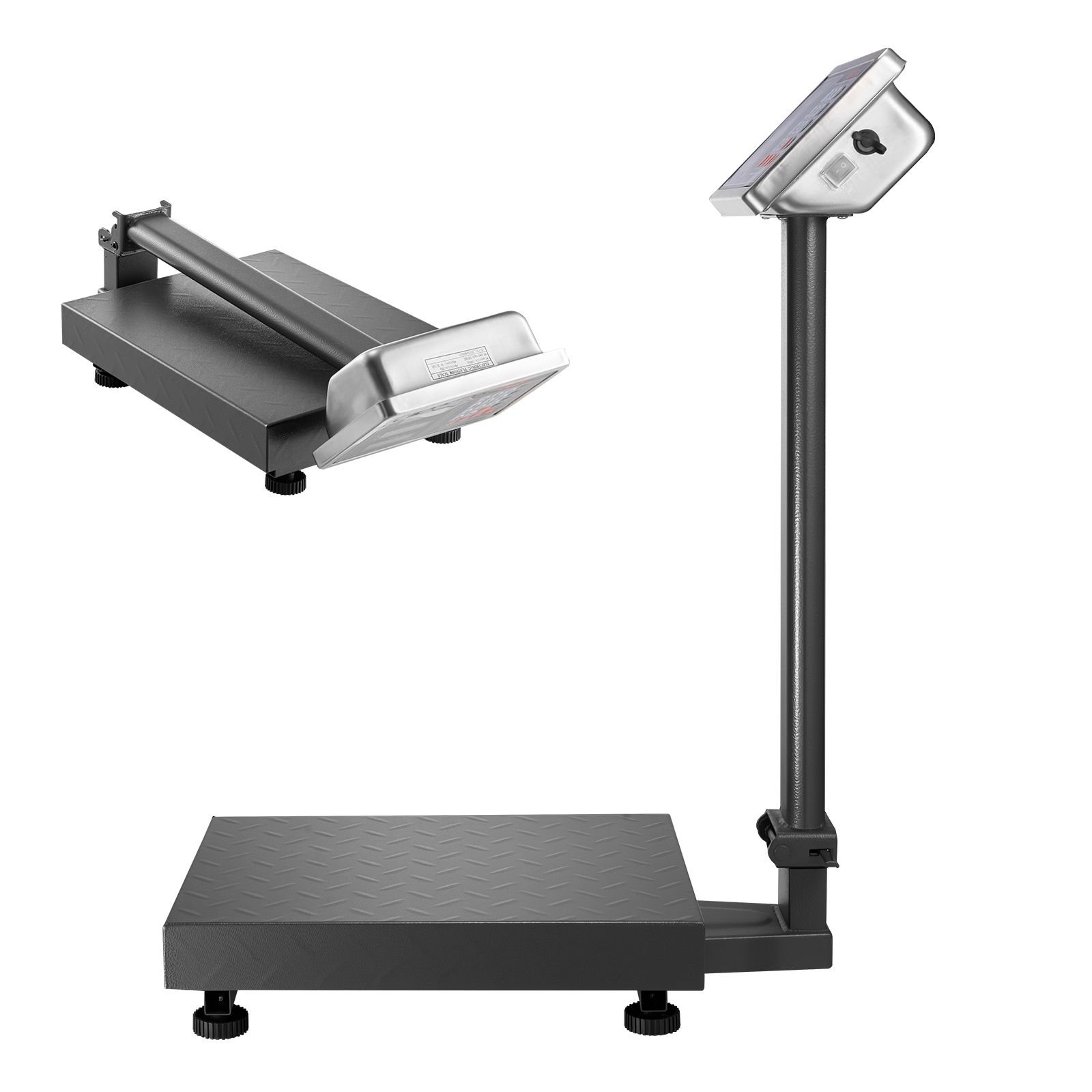 computing digital platform scale, 220 lbs load, 0.04 lbs accuracy, electronic floor scale with lb/kg, tare, price calculator, ac/dc power supply, fit for luggage, shipping, packages, postage