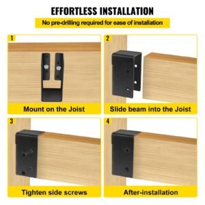 concealed joist hanger, 2"x4" outdoor accent concealed flange, pack of 24 concealed joist bracket, q235 steel plate powder coated concealed face mount joist hanger inner 40x91 mm for beam swing