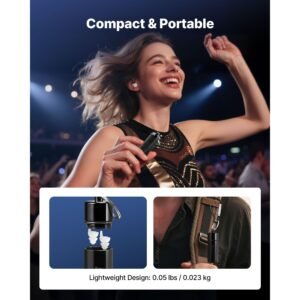 concert ear plugs, 2 pairs reusable high fidelity musician ear plugs, snr 27 db high noise reduction earplugs, flexible silicone soft music ear plugs, for concerts, festivals, raves, musicians