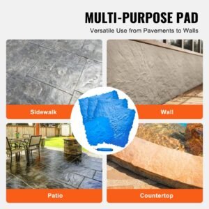 concrete stamps mat, 36 x 36 in & 18 x 18 in, 4 pcs concrete texturing skin polyurethane stamp stone tile texture mat, slate floor imprint seamless stamp concrete molds for outdoor decorative