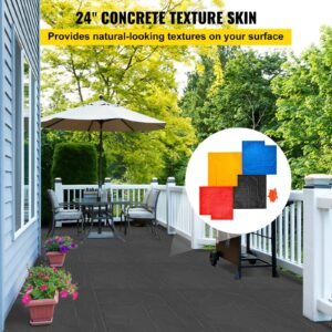 concrete texturing skin, 24"x24" concrete stamps mats set, polyurethane concrete stamping mats, slate concrete stamps, 4 pcs realistic concrete texture mat, concrete stamps for walls/floors