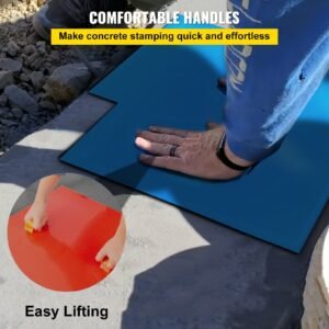 concrete texturing skin, 24"x24" concrete stamps mats set, polyurethane concrete stamping mats, slate concrete stamps, 4 pcs realistic concrete texture mat, concrete stamps for walls/floors