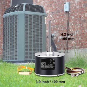 condenser fan motor k55hxjkl 2918, 51 23055 11, 1/5 hp 208 230v, 1075rpm, oem standard upgraded replacement condenser motor reversible rotating, explosion proof cbb65 5μf/370v capacitor