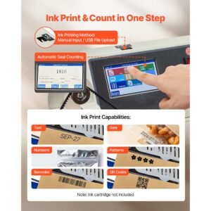 continuous bag band sealing machine, 0.24 0.47 in seal width, horizontal band sealer machine with ink printing, temp & speed adjustable, heat sealing machine for 0.001 0.03 in plastic bags
