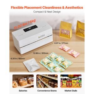 continuous sealing machine, 0.32 0.47 in seal width, automatic continuous band sealer with digital temperature control, automatic shutdown, heat sealing machine for 0.002 0.0.008 in plastic bags